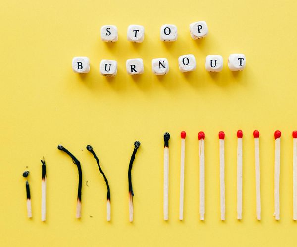 Minimalist representation of wellness and focus on self-care